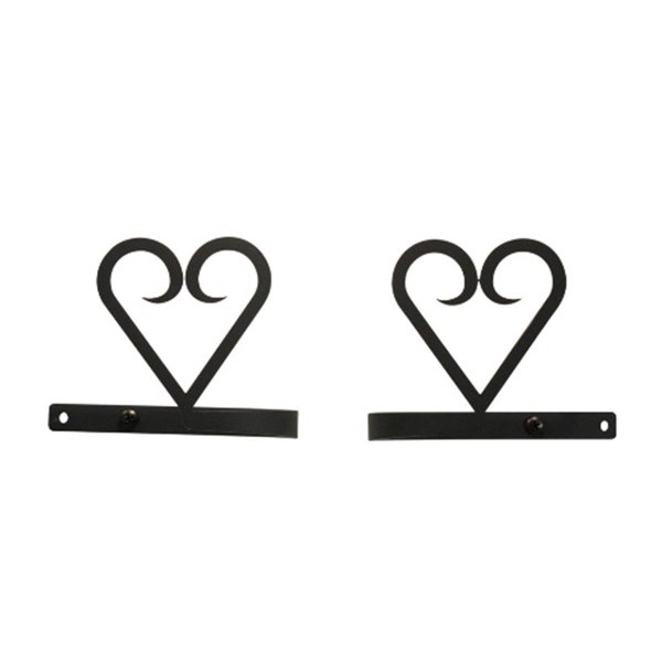 Village Wrought Iron Heart Tie Backs CUR-TB-51